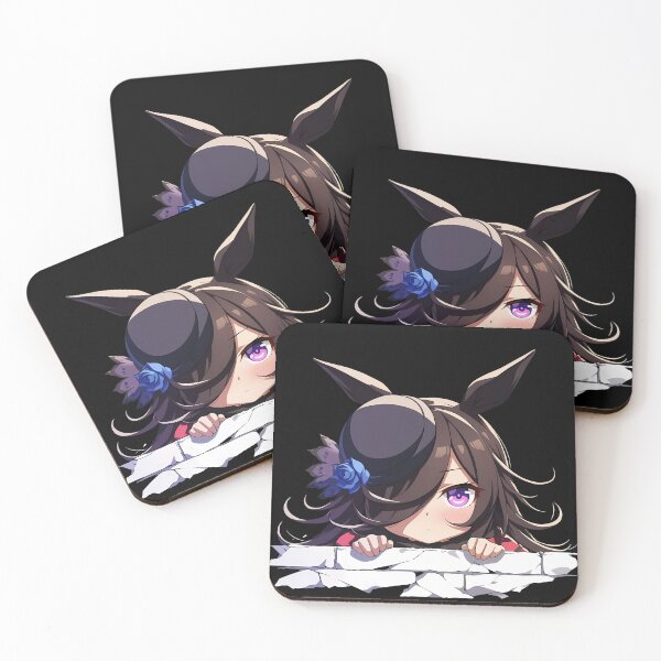 Item preview, Rice Shower Peeking Chibi Uma Musume Pretty Derby Anime Girl designed and sold by TorbenKuhano.