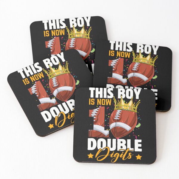 Item preview, This Boy Now 10 Double Digits Football 10 Years Old Birthday designed and sold by MadalynKiehn.
