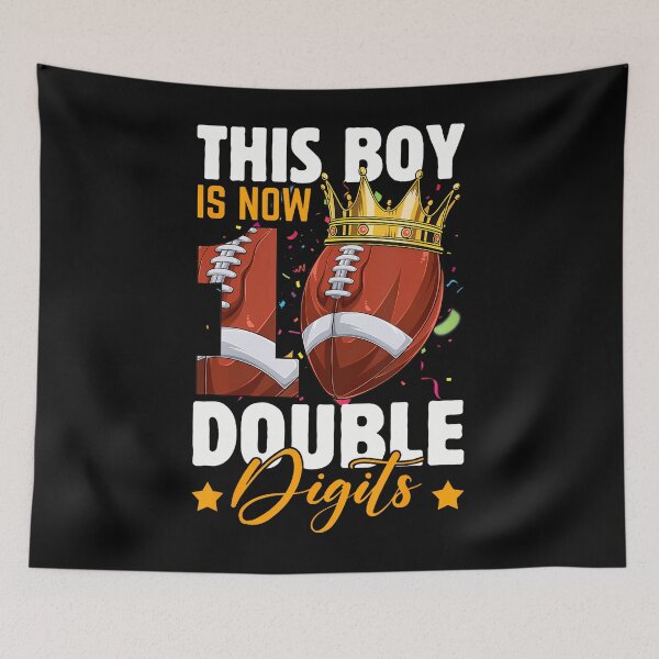 Item preview, This Boy Now 10 Double Digits Football 10 Years Old Birthday designed and sold by MadalynKiehn.