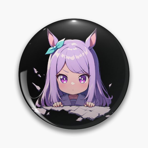 Item preview, Mejiro Mcqueen Peeking Chibi Uma Musume Pretty Derby Anime Girl designed and sold by TorbenKuhano.