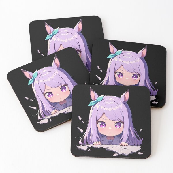 Item preview, Mejiro Mcqueen Peeking Chibi Uma Musume Pretty Derby Anime Girl designed and sold by TorbenKuhano.