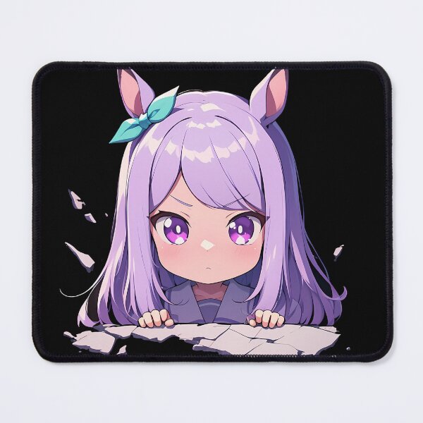 Item preview, Mejiro Mcqueen Peeking Chibi Uma Musume Pretty Derby Anime Girl designed and sold by TorbenKuhano.