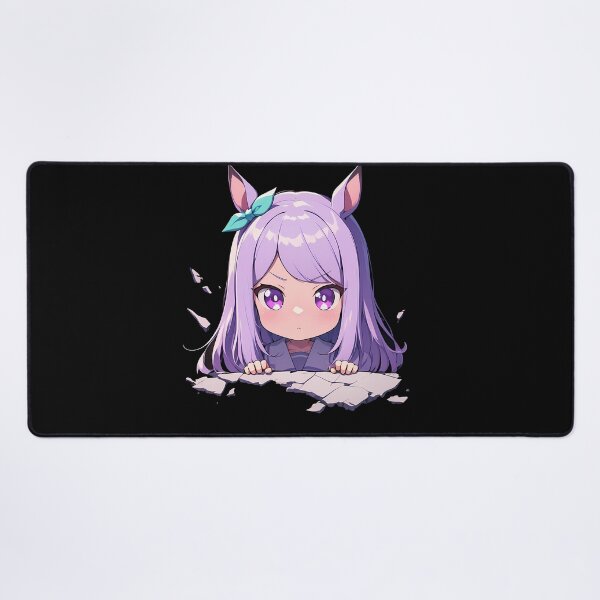 Item preview, Mejiro Mcqueen Peeking Chibi Uma Musume Pretty Derby Anime Girl designed and sold by TorbenKuhano.