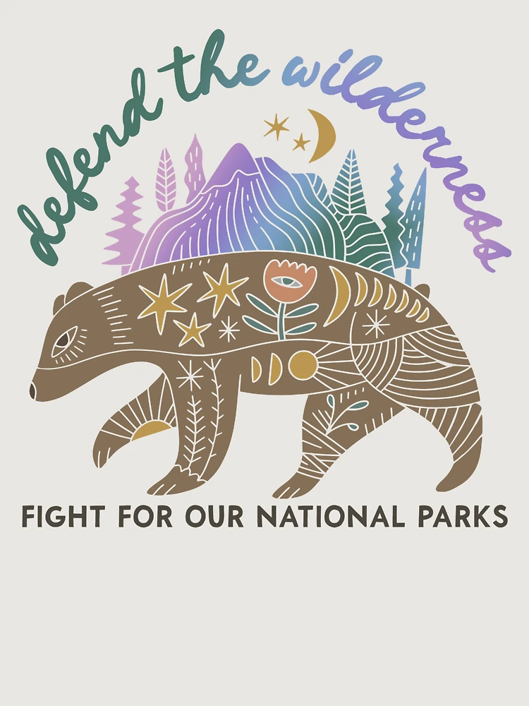 Thumbnail 6 of 6, Premium Oversized Sweatshirt, Defend The Wilderness designed and sold by RoderickStout.
