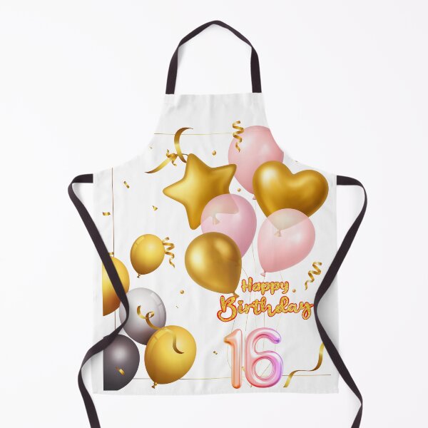 Item preview, Sweet 16 Golden Glam Birthday Design - Aesthetic Pink and Gold Balloons Celebration Art designed and sold by VibranPalette.