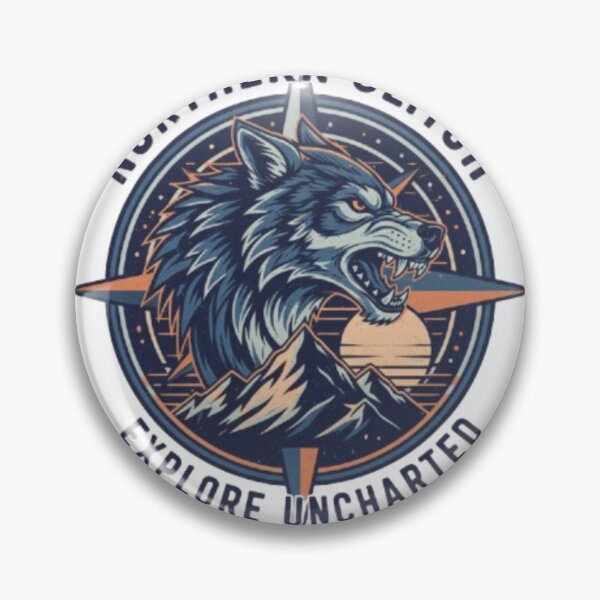 Item preview, Aggressive Wolf Compass Logo designed and sold by The NXS Hub.