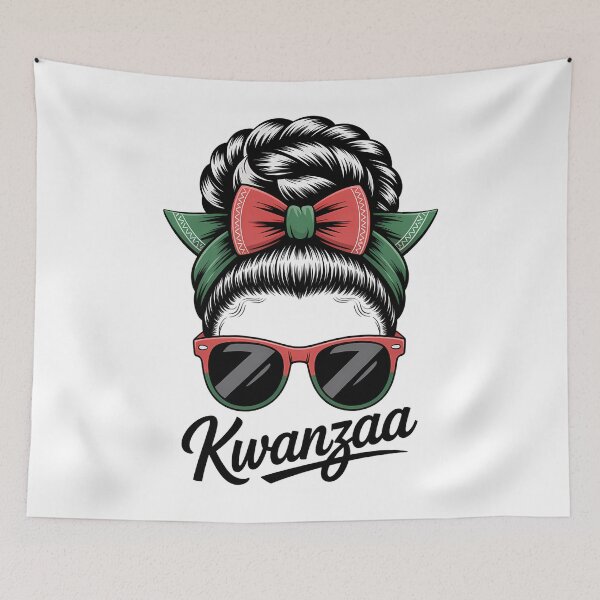 Item preview, Kwanzaa Women Girls Messy Bun Kwanzaa Seven Principles designed and sold by PunkNation-Arts.