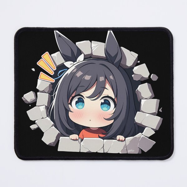 Item preview, Eishin Flash Peeking Chibi Uma Musume Pretty Derby Anime Girl designed and sold by TorbenKuhano.