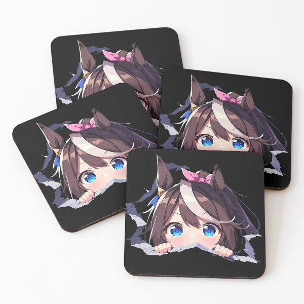 Item preview, Tokai Teio Peeking Chibi Uma Musume Pretty Derby Anime Girl designed and sold by TorbenKuhano.