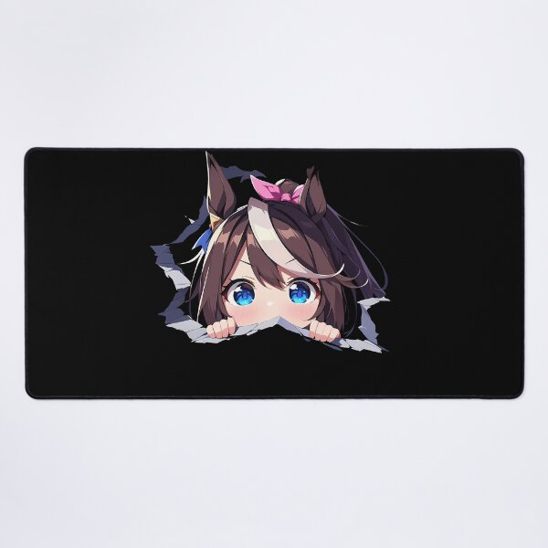 Item preview, Tokai Teio Peeking Chibi Uma Musume Pretty Derby Anime Girl designed and sold by TorbenKuhano.