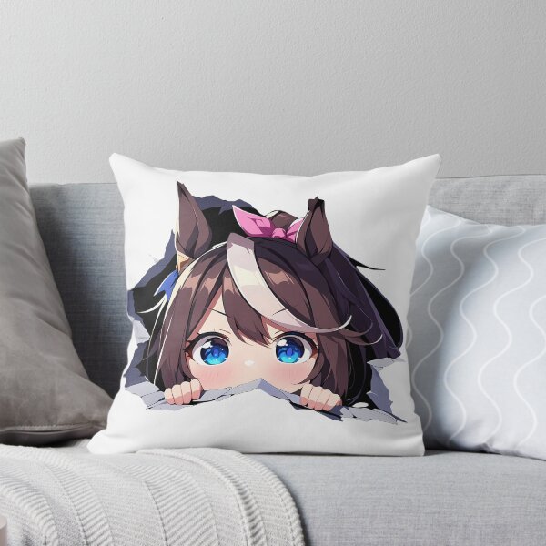 Item preview, Tokai Teio Peeking Chibi Uma Musume Pretty Derby Anime Girl designed and sold by TorbenKuhano.