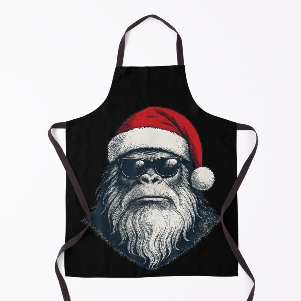 Item preview, Cool and Mysterious Bigfoot Wearing Santa Hat and Sunglasses Portrait designed and sold by EricCotanori.