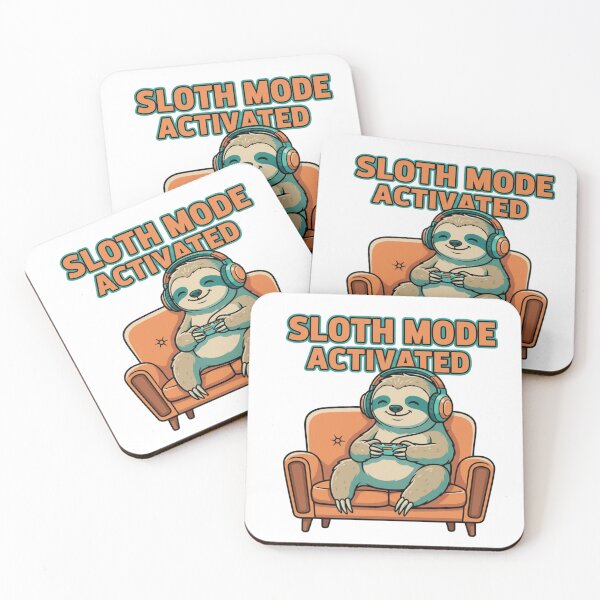 Item preview, Sloth Mode Activated – Cute Gaming Sloth – Funny Video Game Lover Design designed and sold by MadeByACJ.
