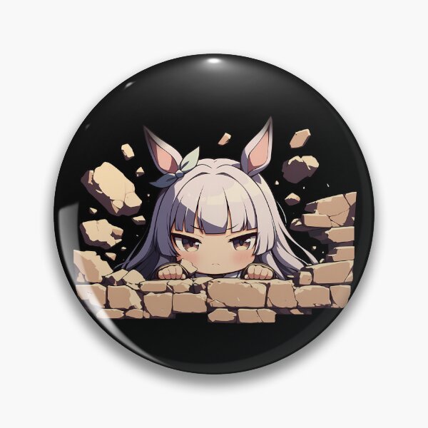Item preview, Gold Ship Peeking Chibi Uma Musume Pretty Derby Anime Girl designed and sold by TorbenKuhano.
