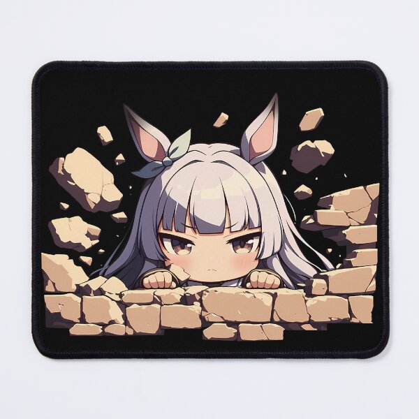 Item preview, Gold Ship Peeking Chibi Uma Musume Pretty Derby Anime Girl designed and sold by TorbenKuhano.