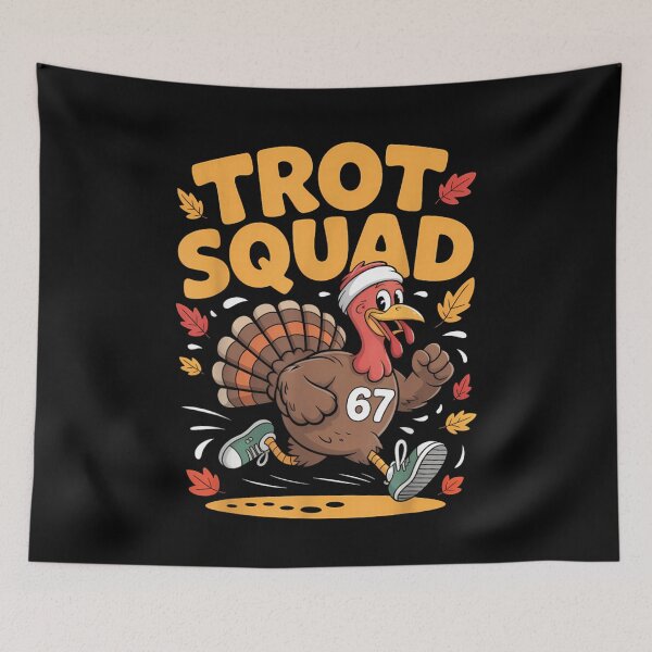 Item preview, Funny Turkey Trot Squad Runner Number Sixty-Seven Thanksgiving Day designed and sold by NguboNorento.
