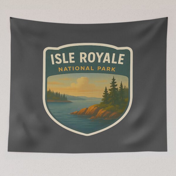 Item preview, Vintage American National Park Print: Isle Royale designed and sold by PinUpPizzazz.
