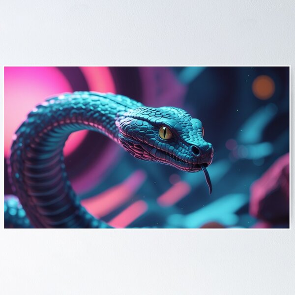 Item preview, cosmic serpent elegance futuristic exploration designed and sold by evanurozi.