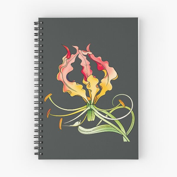 Item preview, Flame Lily with Curled Vines – Gloriosa Superba designed and sold by MvuuStudio.