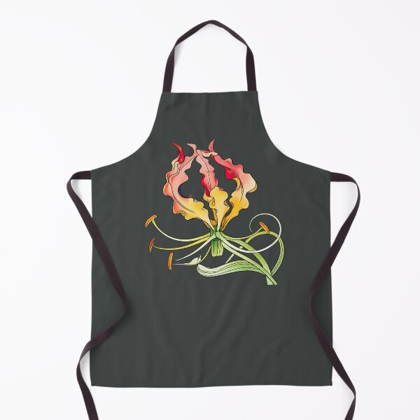 Item preview, Flame Lily with Curled Vines – Gloriosa Superba designed and sold by MvuuStudio.