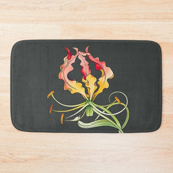Item preview, Flame Lily with Curled Vines – Gloriosa Superba designed and sold by MvuuStudio.