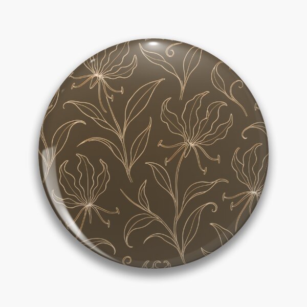 Item preview, Flame Lily Line Art — Elegant Neutral Botanical Pattern designed and sold by MvuuStudio.