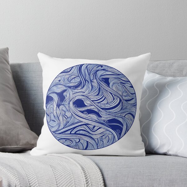 Item preview, Blue water flow, in a Chinese porcelain style designed and sold by DaveDanchuk.