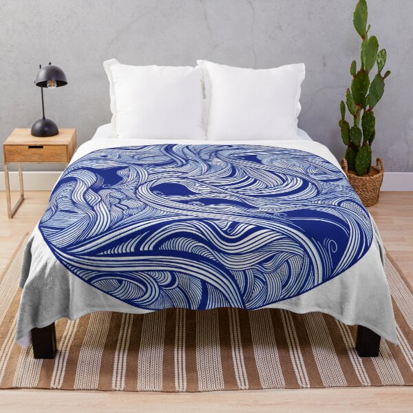 Item preview, Blue water flow, in a Chinese porcelain style designed and sold by DaveDanchuk.