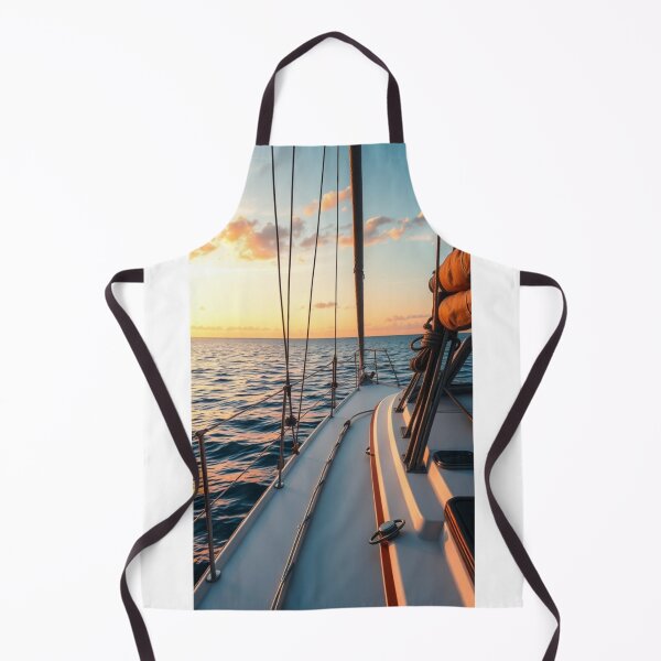 Item preview, Golden Hour Glide | Sailboat Deck at Sunset designed and sold by Jade Ado.