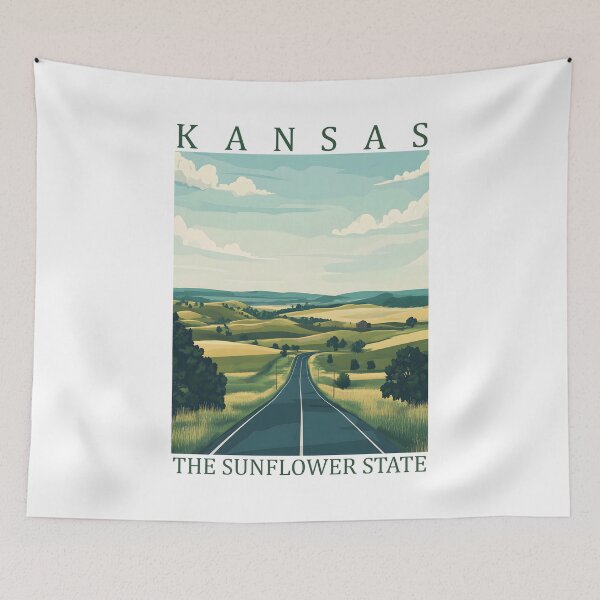 Item preview, 16 Kansas Travel Poster designed and sold by Lucy Goosy Art.