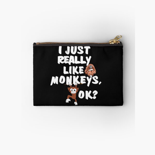 Item preview, I Just Really Like Monkeys, OK? | Fun Monkey Graphic T-Shirt with Gibbon & Hanging Monke designed and sold by LarryMBrown.