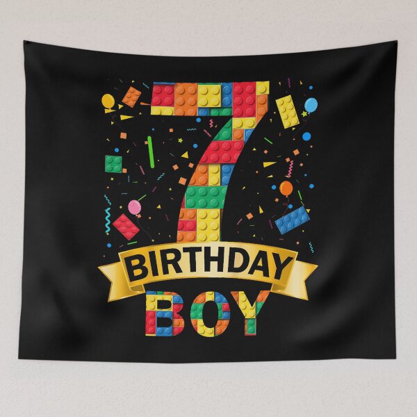Item preview, Kids 7Rd Birthday Boy 7 Year Old Building Blocks 7Th Birthday Boy designed and sold by MadalynKiehn.
