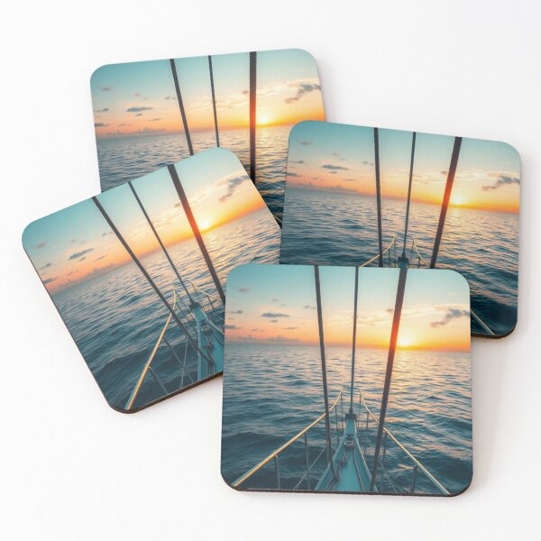 Item preview, Deep Sea Escape | Fiery Sunset from the Bow designed and sold by Jade Ado.