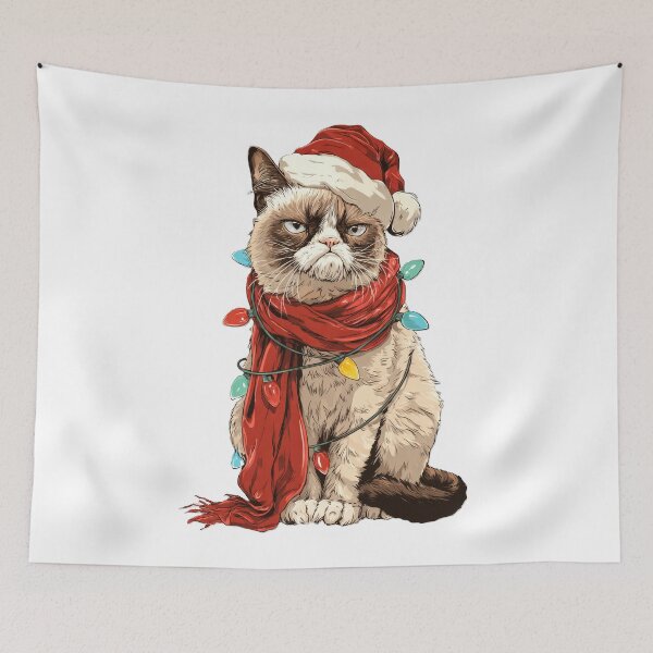 Item preview, Grumpy Cat in Festive Mood designed and sold by scicilysimonee.