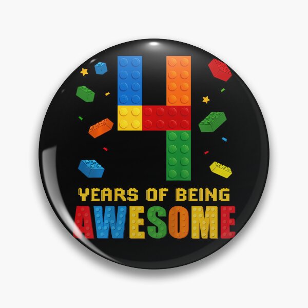 Item preview, Kids 4 Year Old Birthday Boy Being Awesome Building Bricks 4Th designed and sold by MadalynKiehn.