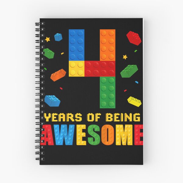 Item preview, Kids 4 Year Old Birthday Boy Being Awesome Building Bricks 4Th designed and sold by MadalynKiehn.