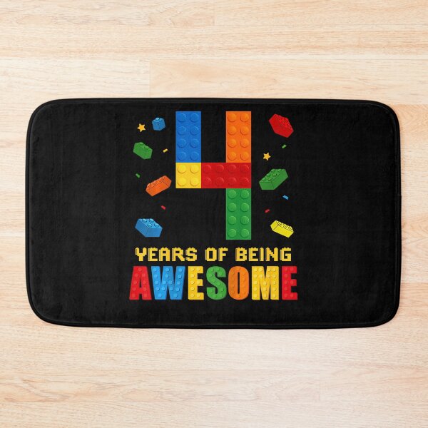 Item preview, Kids 4 Year Old Birthday Boy Being Awesome Building Bricks 4Th designed and sold by MadalynKiehn.