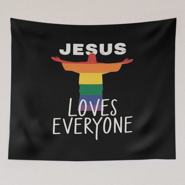 Item preview, Christians Supporting LGBT Gay Rights Jesus Loves Everyone designed and sold by RayArmstrong.