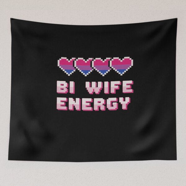 Item preview, Bi Wife Energy LGBT Pride Bisexual Flag Gay Marriage designed and sold by MinaReinger.