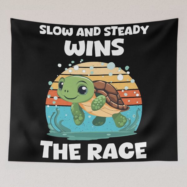 Item preview, Slow and Steady Wins The Race Cute Sea Turtle Environment designed and sold by at85productions.