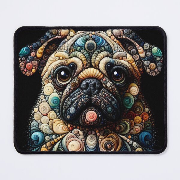 Item preview, Intricate Pug Portrait designed and sold by Wags & Tails.