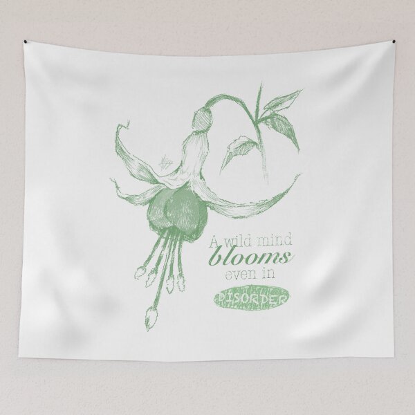 Item preview, A WILD MIND BLOOMS EVEN IN DISORDER LIME designed and sold by LIS AND MELIVERSO.