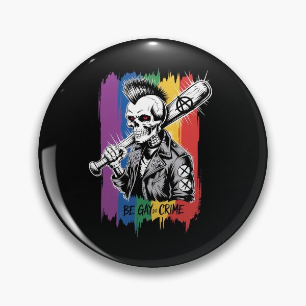 Item preview, BE GAY DO CRIME Skull Queer Punk Queercore Rainbow Flag designed and sold by FranzFriesen.