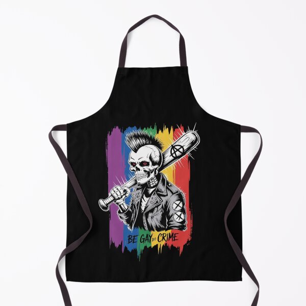 Item preview, BE GAY DO CRIME Skull Queer Punk Queercore Rainbow Flag designed and sold by FranzFriesen.