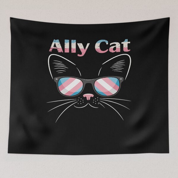 Item preview, Ally Cat Transgender Transsexual Trans Pride Flag designed and sold by HaileyRobel.