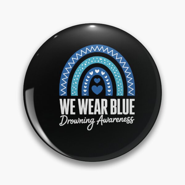 Item preview, Rainbow We Wear Blue Drowning Awareness designed and sold by HellD3vil-Art.