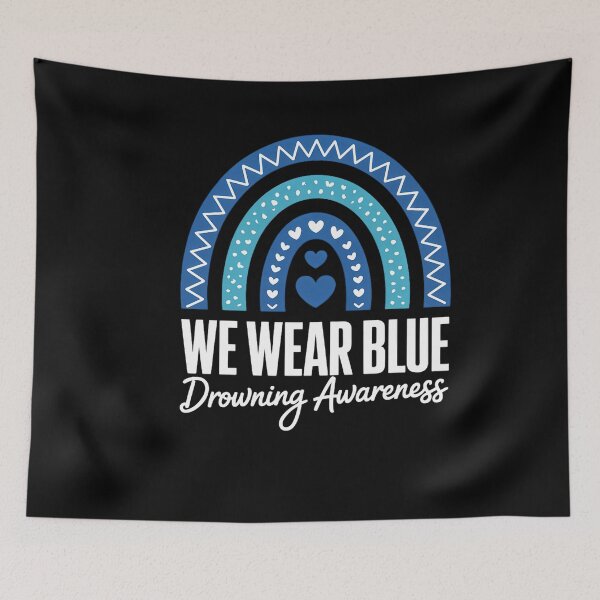 Item preview, Rainbow We Wear Blue Drowning Awareness designed and sold by HellD3vil-Art.
