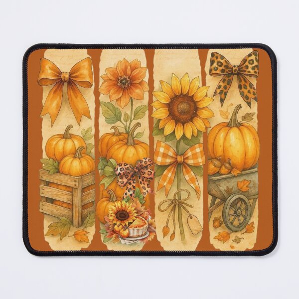 Item preview, Pumpkins + Sunflowers + Coquette bows (rustic/harvest set) designed and sold by MvuuStudio.