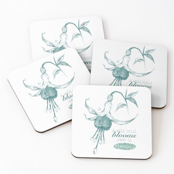Item preview, A WILD MIND BLOOMS EVEN IN DISORDER TEAL designed and sold by LIS AND MELIVERSO.