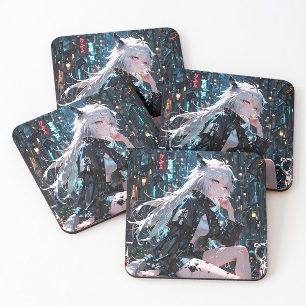 Item preview, Prelude Lappland Cyberpunk Night Arknights Anime Girl City Street designed and sold by Raslbazola.